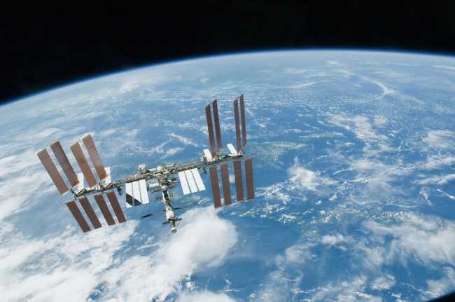 space station over earth