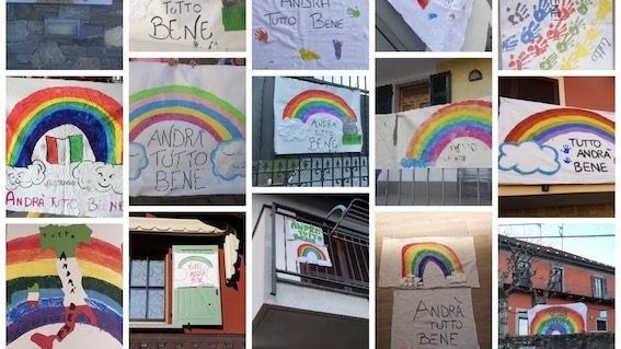 casle collage arcobaleno